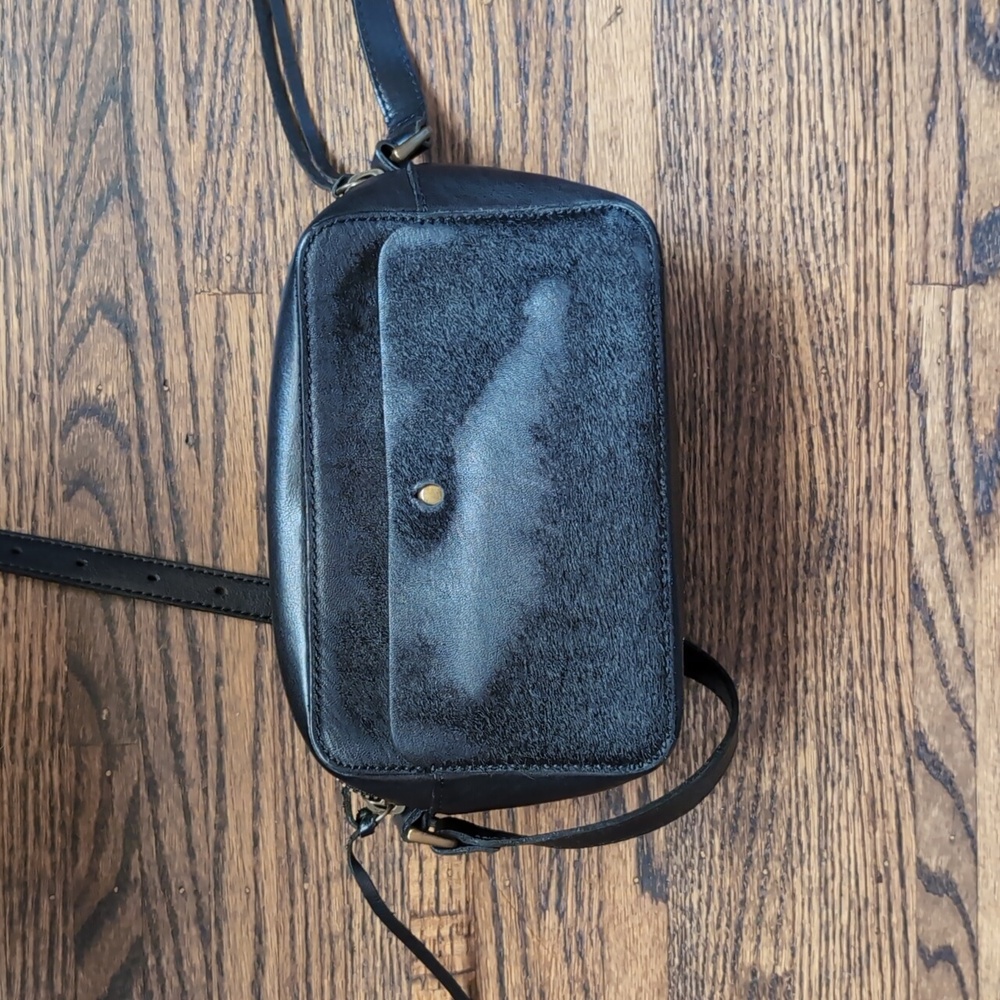 Madewell Transport Calf Hair Transport Camera Bag in Black - Used condition